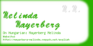 melinda mayerberg business card